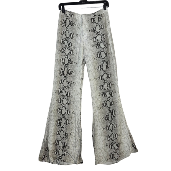 Zara Snake Print Flare Pants and buttond down shirt coordinates/blouse &Pants - Picture 4 of 15